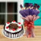 1 Kg Black Forest Cake 10 Kitkat Chocolates Bouquet Combo.