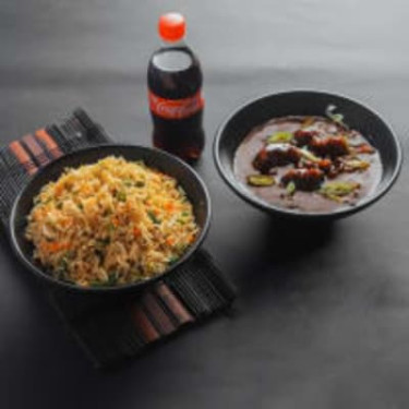 Veg Manchurian Rice Coldrink Combo