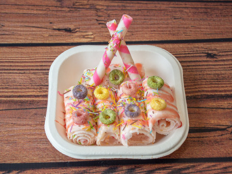 Mixed Fruit Ice Cream Rolls