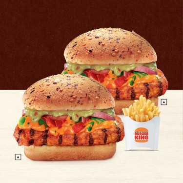 2 Chicken Tandoori Burger 1 Med Fries