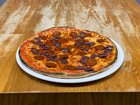 Chorizo And Kalamata Olives Pizza