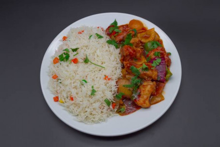 Chicken Chilli With Fried Rice