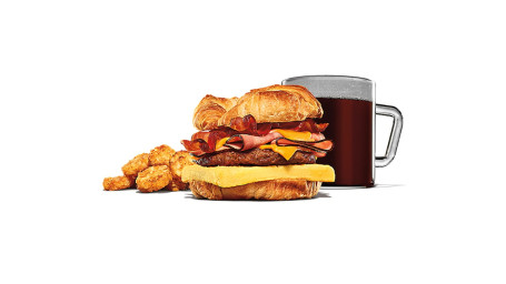 Fully Loaded Croissan'wich Sausage, Bacon, Ham, Egg Cheese Croissan'wich Meal