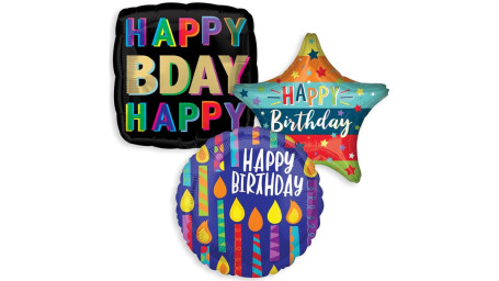 18 Mylar Balloon Happy Birthday