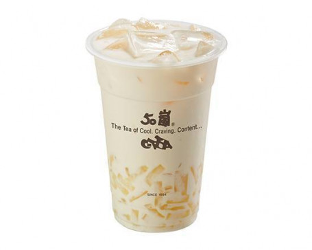 Yē Guǒ Nǎi Lǜ Green Milk Tea With Coconut Jelly