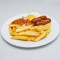 sausages, egg, chips and beans
