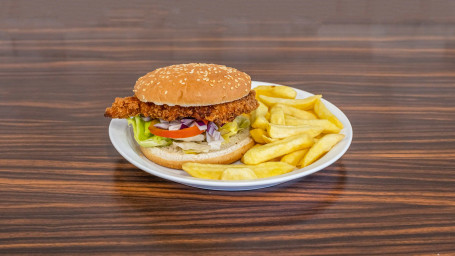 Hot And Spicy Chicken Burger Meal