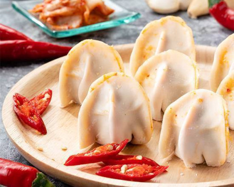 Hán Shì Là Wèi Shēng Xiān Shuǐ Jiǎo Ongekookte Koreaanse Pittige Dumplings