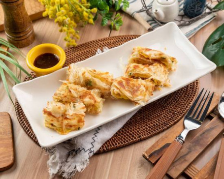 Cōng Zhuā Bukeng Jí Dàn Scallion Pancake Con L'uovo