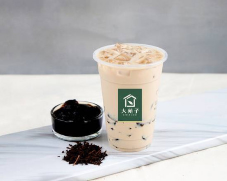 Grass Jelly Milk Tea Large