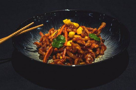 Chilli Shredded Beef with Mango xiāng là gàn niú sī