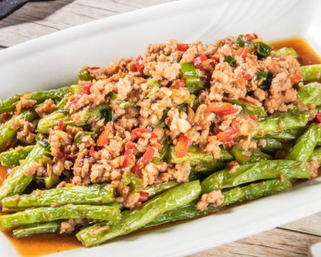 Xiā Jiàng Sì Jì Dòu Fagiolini Con Pasta Di Gamberetti