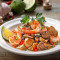 Suàn Xiāng Là Chǎo Xiān Xiā Yě Gū Pán Spicy Stir-Fried Shrimp And Mushroom Plate With Garlic