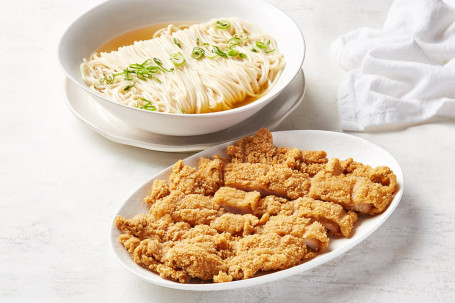 Crumbed Chicken Fillet With Noodle Soup