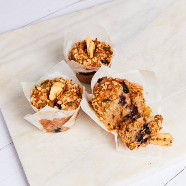 Banana Blueberry Granola Muffin (Vegan)