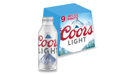 Coors Lys Aluminiumsflaske 9Ct 16Oz