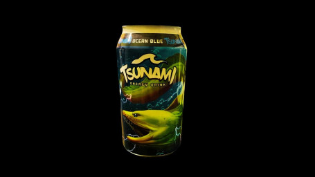 Tsunami Ocean Blue Energy Drink Canned Beverage