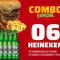 6 Heineken 2 Burgers Picanha Nacional Frango a Passarinho c/ Fritas