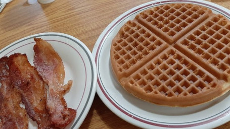 Waffle With Smokehouse Bacon (3 Strips)