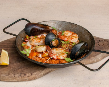 Seafood Paella, Fish, Prawns, Squid, Mussel, Rice