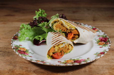 Sweet Potato, Turmeric Chickpeas Wrap (Vegan)