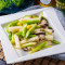 shān yào chǎo lú sǔn Stir-Fried Asparagus with Yam