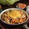 pào cài qǐ sī chǎo wū lóng Stir-Fried Udon with Cheese and Kimchi