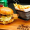 Combo Cheese Burger Simples Fritas Refri 350 Ml