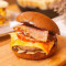 tè zhì huā jiàng shuāng niú péi gēn qǐ sī bǎo Double Beef Bacon Burger with Special Peanut Butter and Cheese