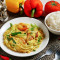 kā lī cǎo xiā fàn Stir-Fried Shrimp Rice with Curry