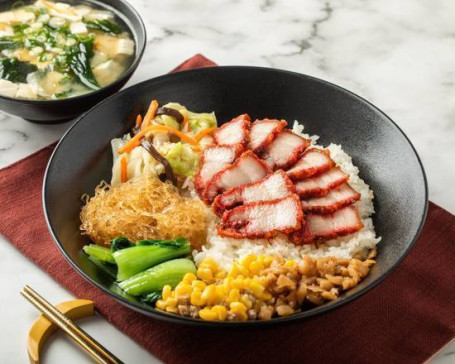 Zhà Hóng Zāo Ròu Fàn Rice With Deep-Fried Red Yeast Pork
