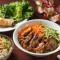 kǎo ròu liáng bàn mǐ fěn tào cān Cold Mixed Rice Noodles Combo with Grilled Pork
