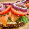 Toasted Bagel With Cream Cheese, Lox Capers