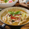 má yóu zhū liǔ gē da Pork Finger Seafood Gnocchi with Sesame Oil