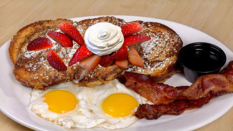 Strawberry Cinnamon Roll French Toast Combo