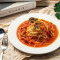 hóng jiàng sù shí yì dà lì ròu jiàng miàn Vegetarian Spaghetti Bolognese with Tomato Sauce