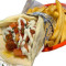 Wú Gǔ Là Jī Kuài Juǎn Dā Pèi Shǔ Tiáo Spicy Boneless Buffalo Chicken Gyro W/ Fries