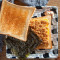 ròu sōng hǎi tái kǎo qǐ sī Pork Floss and Seaweed Toast with Baked Cheese
