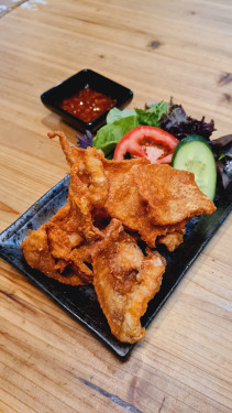 Deep Fried Chicken Skin Salad