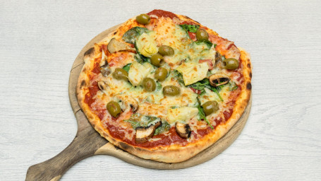 Artichoke Hearts, Mushrooms, Spinach, Olives, Tomato