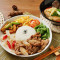 cháng wàng chòu dòu fǔ yā xuè kǎo ròu fàn Intestine Stinky Tofu and Duck Blood Jelly with Grilled Pork Rice