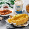 3 Hào Cān Qǐ Sī Dàn Ruǎn Fǎ Zǔ Hé Cān （Hán Xiǎo Rè Gǒu＆Yǐn Pǐn） Combo 3 Parmesan Soft French Bread With Egg And Cheese Combo