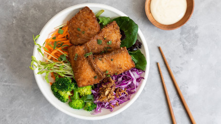 Salmon Tempura Poke Bowl (Spicy)