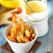 Qǐ Sī Jiàng Zuǒ Huáng Jīn Cuì Shǔ Golden Crispy Fries With Cheese Sauce