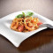Prawns, Cherry Tomatoes And Fresh Basil In Spicy Tomato Sauce