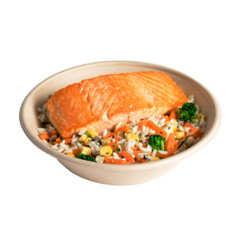 Salmon Fillet With Vegetable Rice