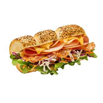 Budget Menu Sandwich Turkey, Ham Bacon Melt