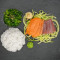 Cutie de amestec de ton sashimi somon