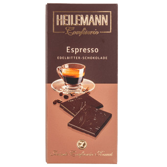 Tavoletta Per Caffè Espresso Al Cioccolato Fondente Sottile Heilemann