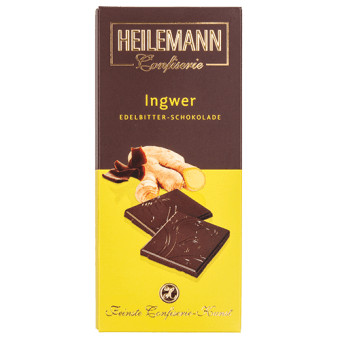 Baton Subțire De Ciocolată Neagră Heilemann Cu Ghimbir